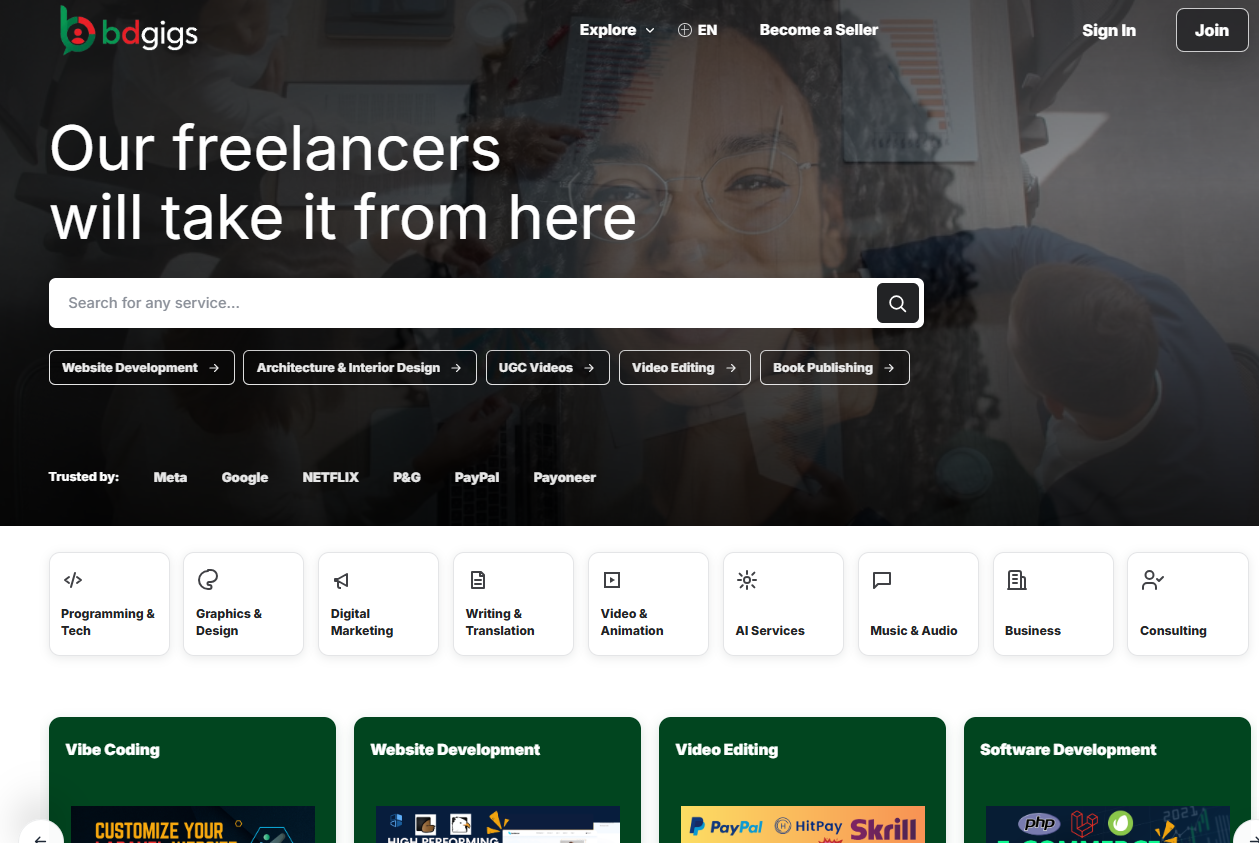 BDGigs - Freelancing MarketPlace